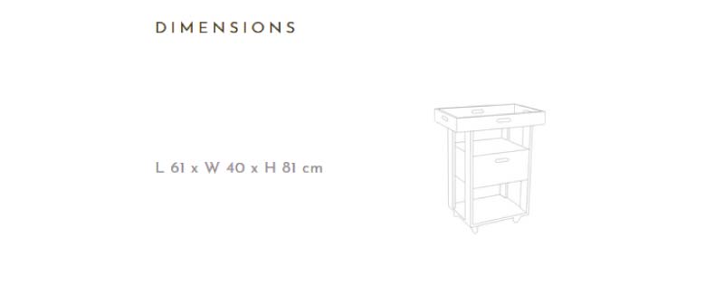 Wooden Spa Trolley