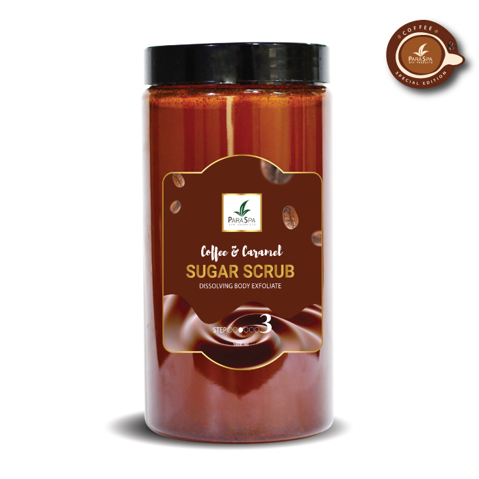 para spa, coffee spa, sugar scrub coffee caramel flavour