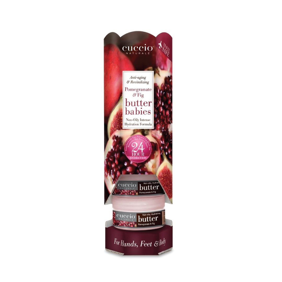 Cuccio Naturale – Pomegranate & Fig Mini Baby Butter 1.5oz – 6 piece tower