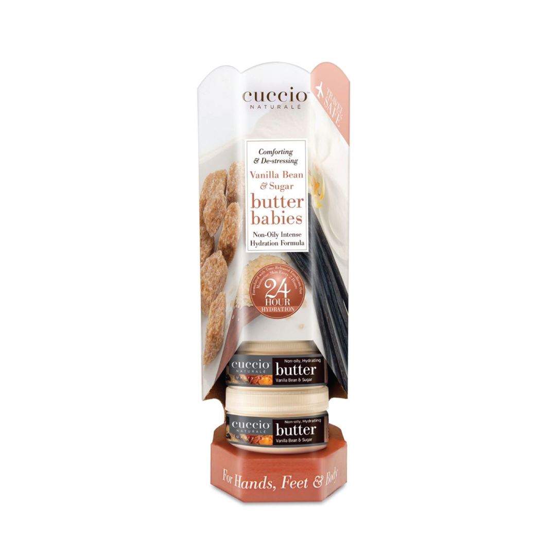 Cuccio Naturale – Vanilla Bean & Sugar Baby Mini Butter 1.5oz – 6 piece tower