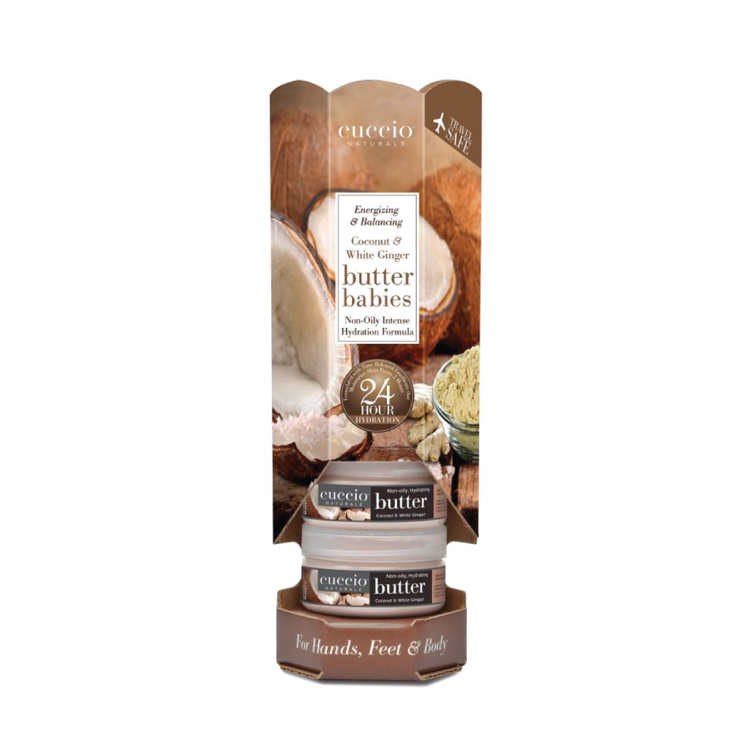 Coconut & White Ginger Baby Butter 1.5oz 6 Piece Tower